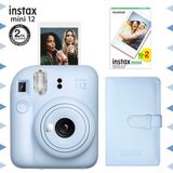 Fujifilm Instax Mini 12 Mavi Fotoğraf Makinesi - 20'li Film ve Laporta Albüm Seti ile Kullanımı Kolay