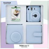 Fujifilm Instax Mini 12 Mavi Fotoğraf Makinesi Bundle Box + 10'lu Film Kare Albüm ve Deri Kılıflı - Standart