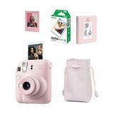 Fujifilm Instax Mini 12 Pembe Fotoğraf Makinesi 10'lu Film, Büzgülü Kılıf ve 64'lü Albüm Seti