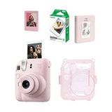 Fujifilm Instax Mini 12 Pembe Fotoğraf Makinesi 10'lu Film ve Çerçeveli Simli Pleksi Kılıf ile Hediye Seti