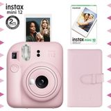 Fujifilm Instax Mini 12 Pembe Fotoğraf Makinesi 10'lu Film ve Laporta Albüm Seti ile Kullanımı Kolay