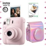 Fujifilm Instax mini 12 Pembe Fotoğraf Makinesi-10'lu Film ve Parlak Kılıf Seti