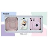 Fujifilm Instax mini 12 Pembe Fotoğraf Makinesi 10'lu Film ve Pleksi Kılıf Bundle Box