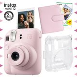 Fujifilm Instax Mini 12 Pembe Fotoğraf Makinesi 20'lu Film-Kare Albüm ve Şeffaf Kılıf Seti
