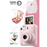 Fujifilm Instax mini 12 Pembe Fotoğraf Makinesi-Film-Kılıf ve Divoom Spark Air Bluetooth Kulakiçi Kulaklık