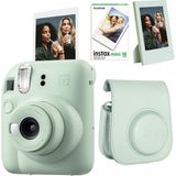Fujifilm Instax Mini 12 Yeşil Fotoğraf Makinesi + 10'lu Film-Çerçeve ve Deri Kılıf Seti - Standart