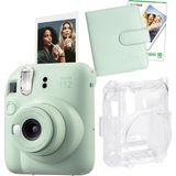 Fujifilm Instax Mini 12 Yeşil Fotoğraf Makinesi + 10'lu Film Kare Albüm ve Şeffaf Kılıf Seti - Standart