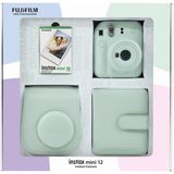 Fujifilm Instax Mini 12 Yeşil Fotoğraf Makinesi 10'lu Film ve Deri Kılıf Bundle Box ile Anlık Çekim