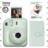 Fujifilm Instax Mini 12 Yeşil Fotoğraf Makinesi-10'lu Film ve Laporta Albüm Seti