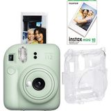 Fujifilm Instax Mini 12 Yeşil Fotoğraf Makinesi + 10'lu Film ve Şeffaf Kılıf Seti - Standart