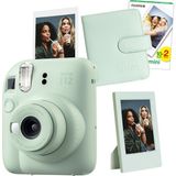 Fujifilm Instax Mini 12 Yeşil Fotoğraf Makinesi + 20'li Film Çerçeve ve Kare Albüm Seti - Standart