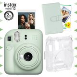 Fujifilm Instax Mini 12 Yeşil Fotoğraf Makinesi 20'li Film ve Laporta Albüm, Şeffaf Kılıf Seti ile Kullanımı Kolay - Açık Yeşil