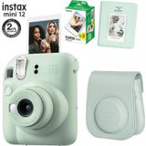Fujifilm Instax Mini 12 Yeşil Fotoğraf Makinesi 20Li Film Ve Pvc Albümlü Çantalı Seti 1
