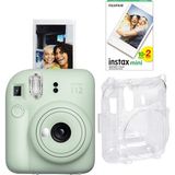 Fujifilm Instax Mini 12 Yeşil Fotoğraf Makinesi + 20'li Film ve Şeffaf Kılıf Seti - Standart