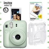 Fujifilm Instax Mini 12 Yeşil Fotoğraf Makinesi - 20'li Film Ve Şeffaf Kılıf Seti