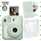Fujifilm Instax Mini 12 Yeşil Şipşak Fotoğraf Makinesi-10'lu Film-Laporta Albüm ve Şeffaf Kılıf Seti