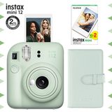 Fujifilm Instax Mini 12 Yeşil Şipşak Fotoğraf Makinesi-20'li Film ve Laporta Albüm Seti