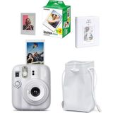 Fujifilm Instax Mini 13 Fotoğraf Makinesi-20'li Film-Büzgülü KILIF-64LÜ Albüm ve Mıknatıslı Çerçeve Seti - Beyaz