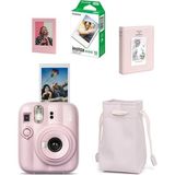 Fujifilm Instax Mini 13 Fotoğraf Makinesi-Büzgülü Kılıf-10'lu FILM-64LÜ Pvc Albüm ve Mıknatıslı Çerçeve Seti - Pembe