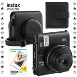 Fujifilm Instax Mini 99 Siyah Fotoğraf Makinesi 20'li Film Kare Albüm ve Deri Kılıf Seti