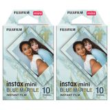 Fujifilm Instax mini Blue Marble 10x2 Film Seti