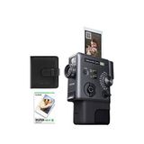 Fujifilm Instax Mini Evo Cinema Şipşak Fotoğraf Makinası 10'lu Film Ve Deri Albüm Seti - Siyah
