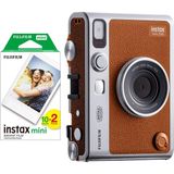 Fujifilm Instax Mini Evo Kahverengi Fotoğraf Makinesi ve 20'li Film Yüksek Çözünürlük ve Retro Tasarım
