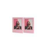 Fujifilm Instax Mini Film Uyumlu 2'Li Mıknatıslı Fotoğraf Çerçeve Seti, Pembe