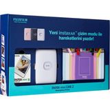 Fujifilm Instax Mini Link 2 Beyaz Akıllı Telefon Yazıcısı 10 Sayfa Kapasite Bundle Box
