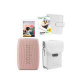 Fujifilm Instax Mini Link 3 Pembe Akıllı Telefon Yazıcısı Beyaz Çanta Deri Albüm ve 20'li Mini Film