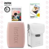 Fujifilm Instax Mini Link 3 Pembe Akıllı Telefon Yazıcısı Beyaz Çanta ve 20'li Mini Film