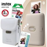 Fujifilm Instax Mini Link Bej Akıllı Yazıcı ve Çanta Seti 10'lu Film ile Hızlı Baskı