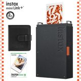 Fujifilm Instax Mini Link Plus Akıllı Fotoğraf Yazıcısı Siyah Renk 10'lu Film ile Modern Tasarım