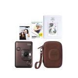 Fujifilm Instax Mini Liplay Deep Bronze Fotoğraf Makinesi 20'li Film Albüm Ve Çanta Hediye Seti - Kahverengi