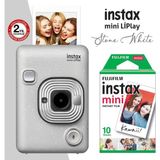 FUJIFILM - Instax mini LiPlay Hybrid Beyaz Fotoğraf Makinesi 10lu mini Film