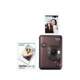 Fujifilm Instax Mini Liplay Hybrid Deep Bronze Fotoğraf Makinesi + 10'lu Film Seti - Kahverengi