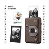 Fujifilm Instax Mini Liplay Hybrid Fotoğraf Makinesi 10'lu Film ve Çerçeve Hediye Seti Derin Bronz Renk - Kahverengi