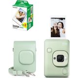 Fujifilm Instax Mini Liplay Hybrid Fotoğraf Makinesi 20'li Film Liplay Uyumlu Çantalı Set - Yeşil