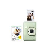 Fujifilm Instax Mini Liplay Hybrid Matcha Green Fotoğraf Makinesi + 20'li Film Seti - Yeşil