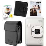Fujifilm Instax mini LiPlay Hybrid Misty White Fotoğraf Makinesi - 20'li Film Albüm ve Deri Kılıf Hediye Seti