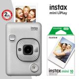 Fujifilm Instax mini LiPlay Hybrid Stone White Fotoğraf Makinesi 10lu mini Film