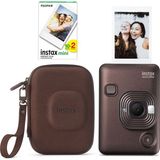 Fujifilm Instax Mini LiPlay Kahverengi Fotoğraf Makinesi 20'li Film Çantalı Set ile Anılarınızı Yakalayın