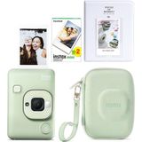 Fujifilm Instax Mini Liplay Matcha Green Fotoğraf Makinesi 20'li Film Albüm ve Çanta Hediye Seti - Yeşil - Standart