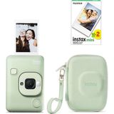Fujifilm Instax Mini Liplay Matcha Green Şipşak Fotoğraf Makinesi 20'li Film ve Çanta Hediye Seti - Yeşil - Standart