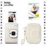 Fujifilm Instax Mini LiPlay Misty Beyaz Fotoğraf Makinesi 20'li Film ve Çanta Hediye Seti