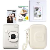 Fujifilm Instax Mini Liplay Misty White Fotoğraf Makinesi 20'li Film Albüm ve Çanta Hediye Seti - Beyaz - Standart