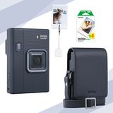 Fujifilm Instax Mini Liplay Plus Midnight Blue Fotoğraf Makinesi, 20'li Film Çanta ve Kıskaç Hediye Seti