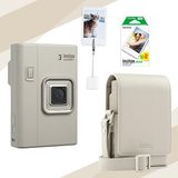 Fujifilm Instax Mini Liplay Plus Sand Beige Fotoğraf Makinesi, 20'li Film Çanta ve Kıskaç Hediye Seti