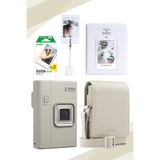 Fujifilm Instax Mini Liplay Plus Sand Beige Fotoğraf Makinesi Çanta Albüm Kıskaç ve 20'li Film Hediye Seti