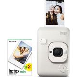 Fujifilm Instax Mini LiPlay Sisli Beyaz Dijital Fotoğraf Makinesi + 20'li Film